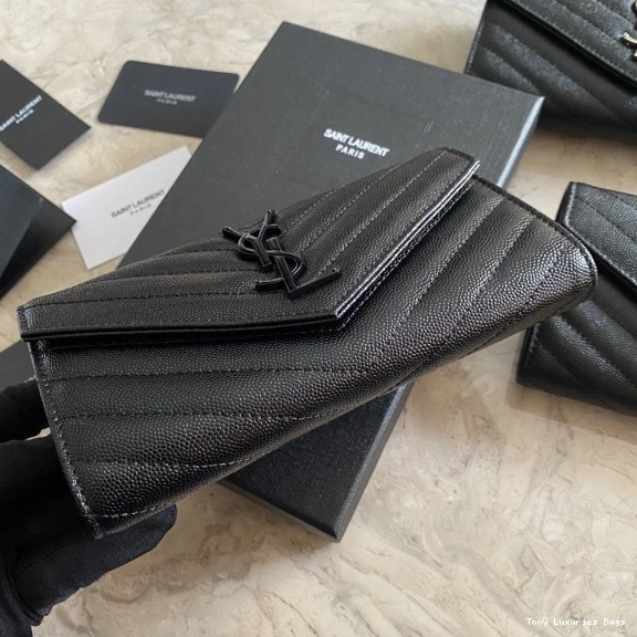 Tony Luxuries FLAP WALLET LARGE MONOGRAM YSL 0715